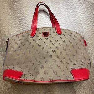 Dooney & Bourke Red Monogram Tote Bag – Missing Crossbody Strap